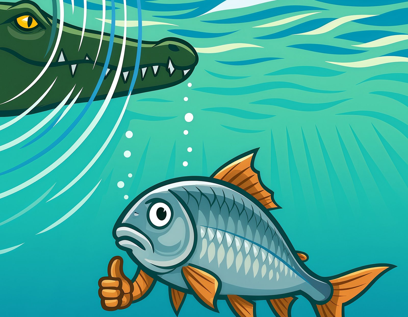 The Smart Fish and The Clueless Crocodile