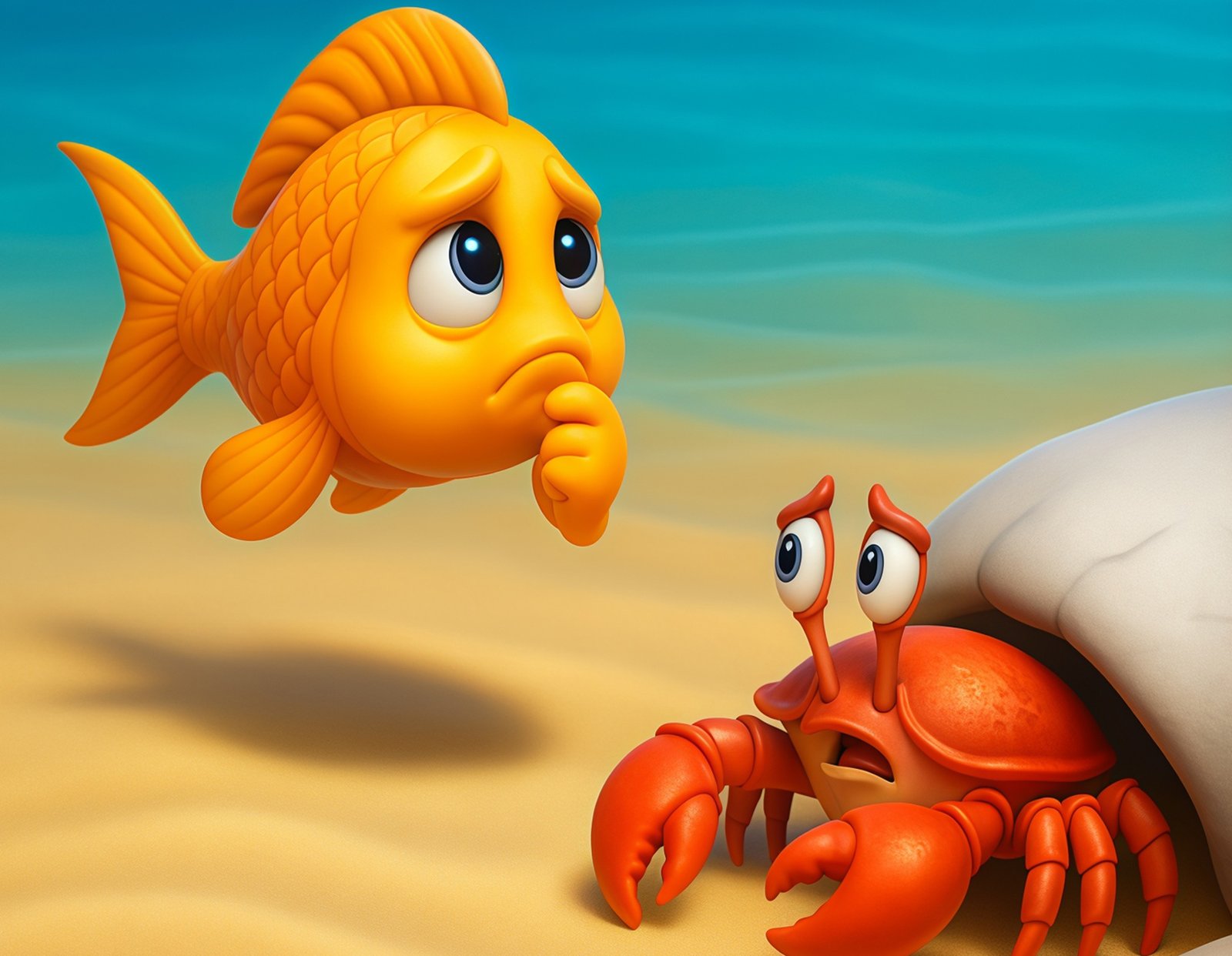 The Little Fish Who Found a Heart Friend