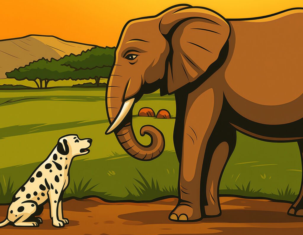An elephant and a dog became pregnant
